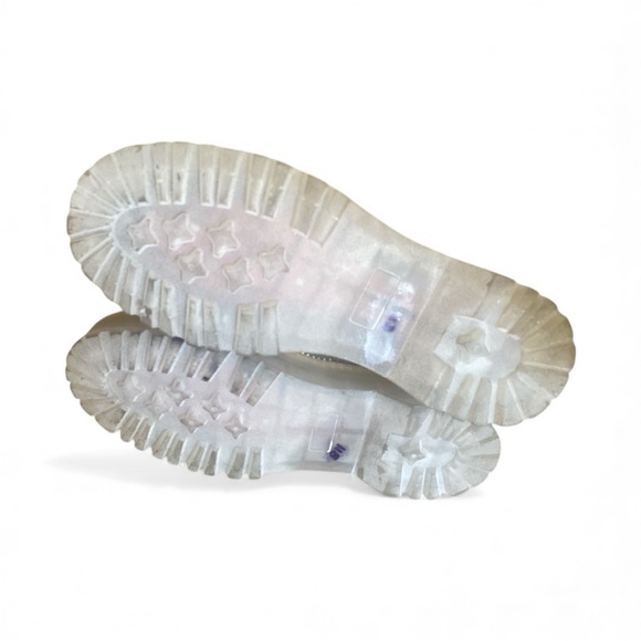 STEVE MADDEN Dynamite Rhinestone Silver Glitter Platform Lug Sole Combat Boots - Picture 7 of 17